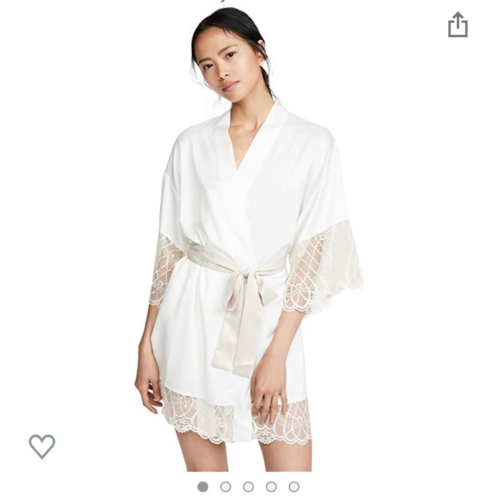 Flora Nikrooz Ivory Gabby Charmeuse Robe